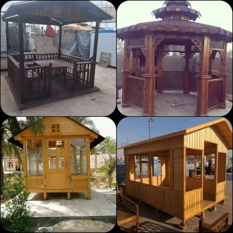 ساخت آلاچیق چوبی کلبه سوئیسی محمدی در کرج